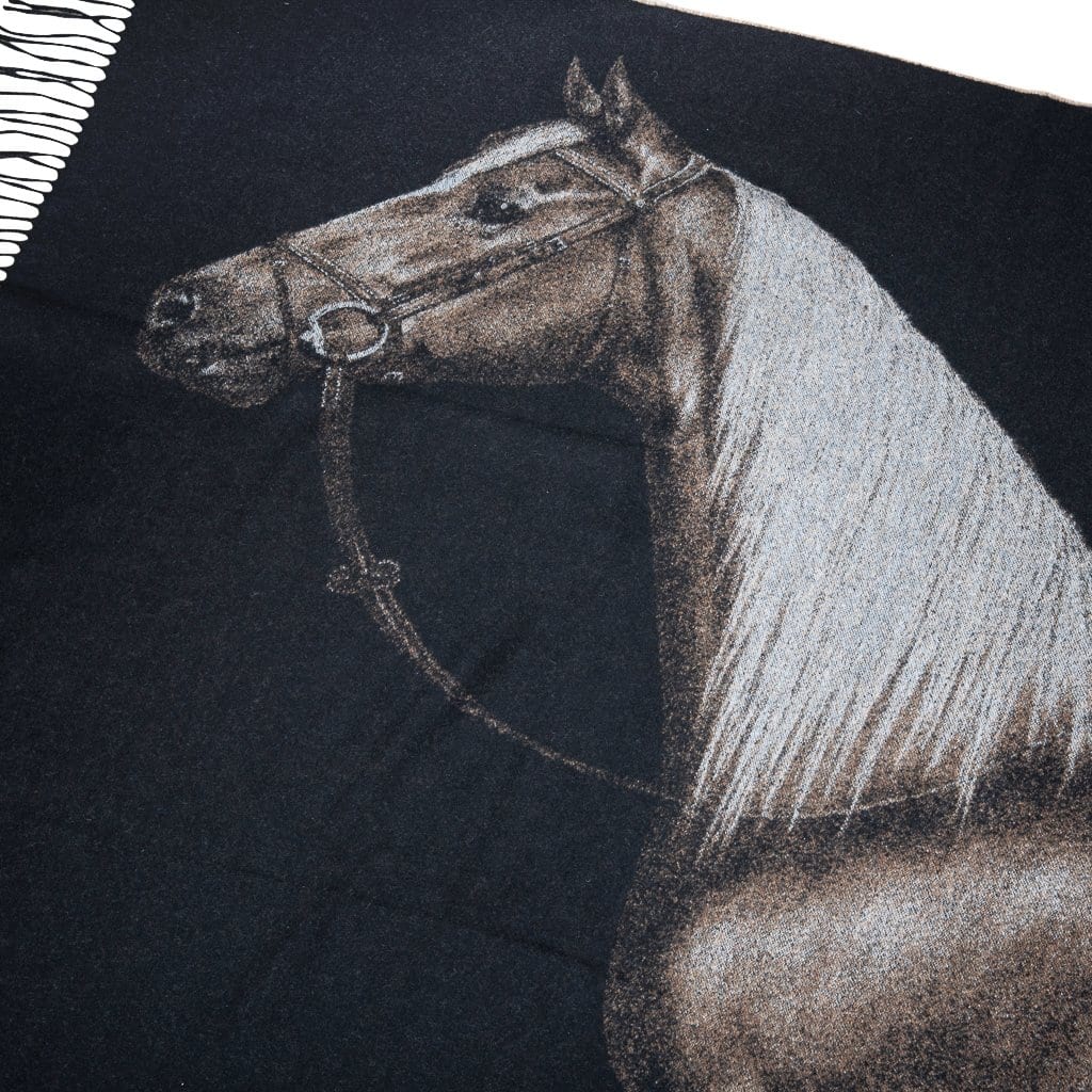 Hermes Cheval Palomino Alezan Mongolian Cashmere Throw Blanket New Hermes Cheval Palomino Alezan Mongolian Cashmere Throw Blanket New