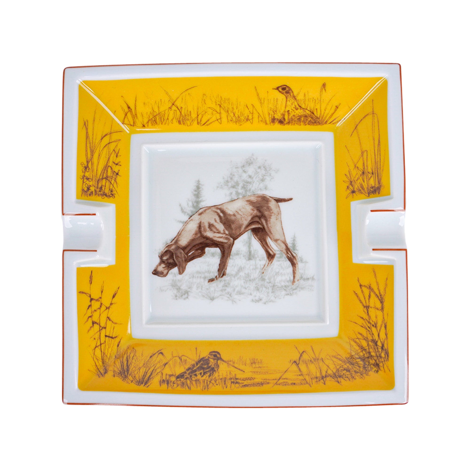 HERMES Braque allemand 皿21cm Hermes Vintage Change Ashtray Braque Allemand Limoges