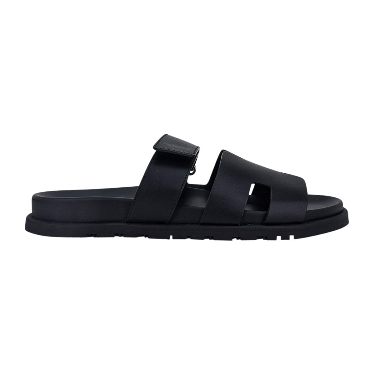 Hermès Men's Chypre Sandal Noir Black Calfskin | Mightychic