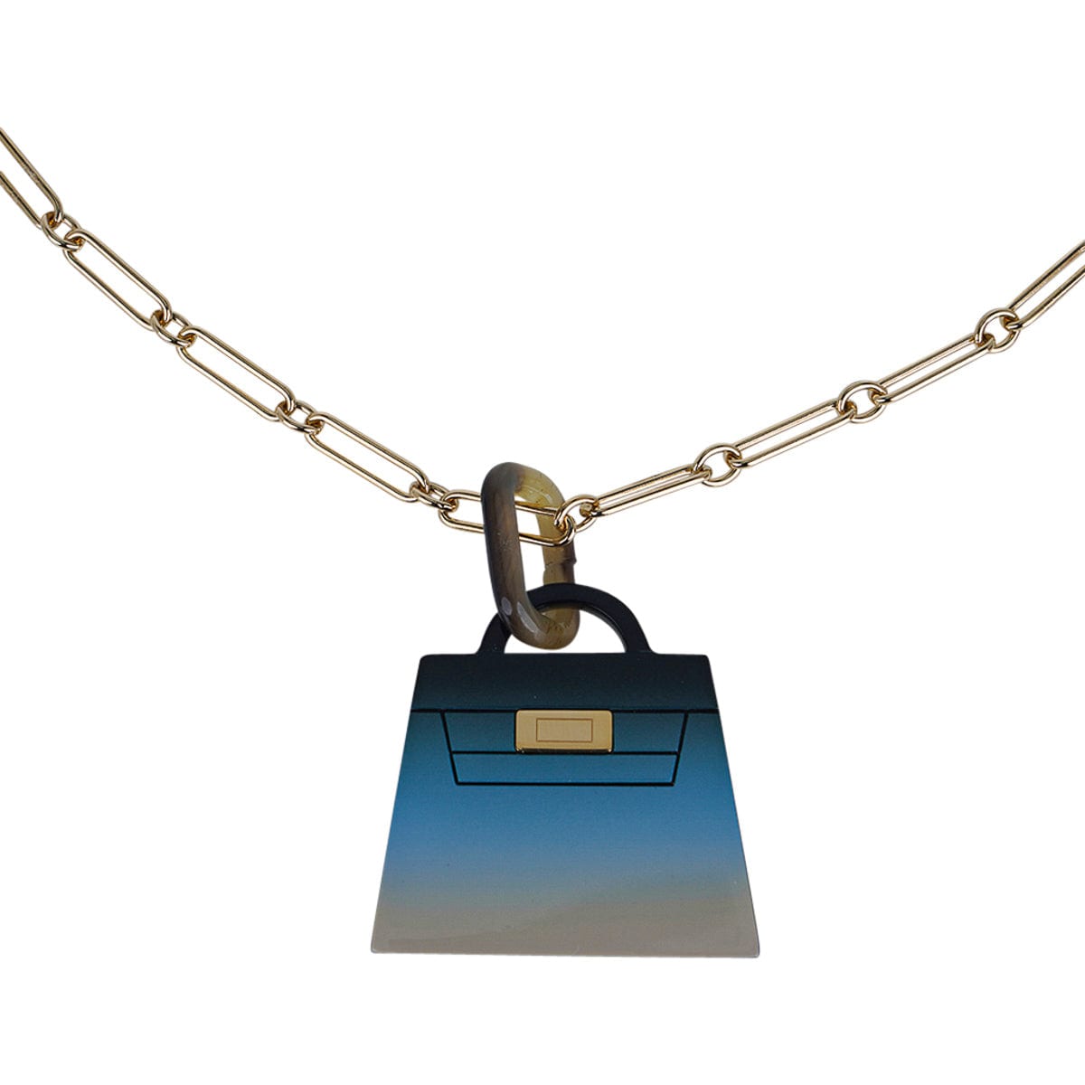 Hermes Amulet Maroe PM Boots Bag Motif Necklace Gold Black Mackie Buff –  Timeless Vintage