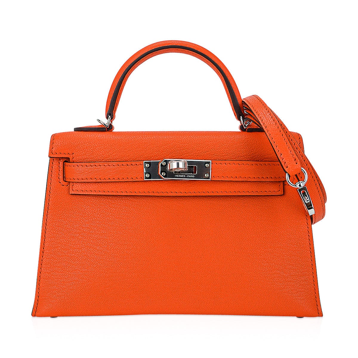 Hermes Verso Mini Kelly 20 Sellier Bag Feu & Terre Battue