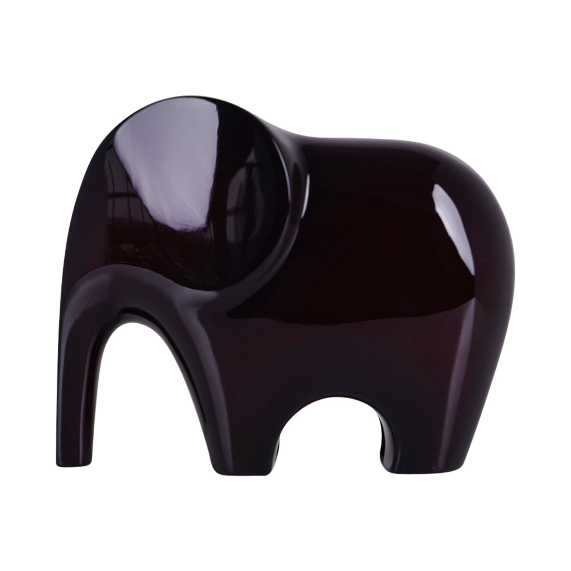 Hermes Lao Paperweight Aubergine Hand Lacquered Wood | Mightychic
