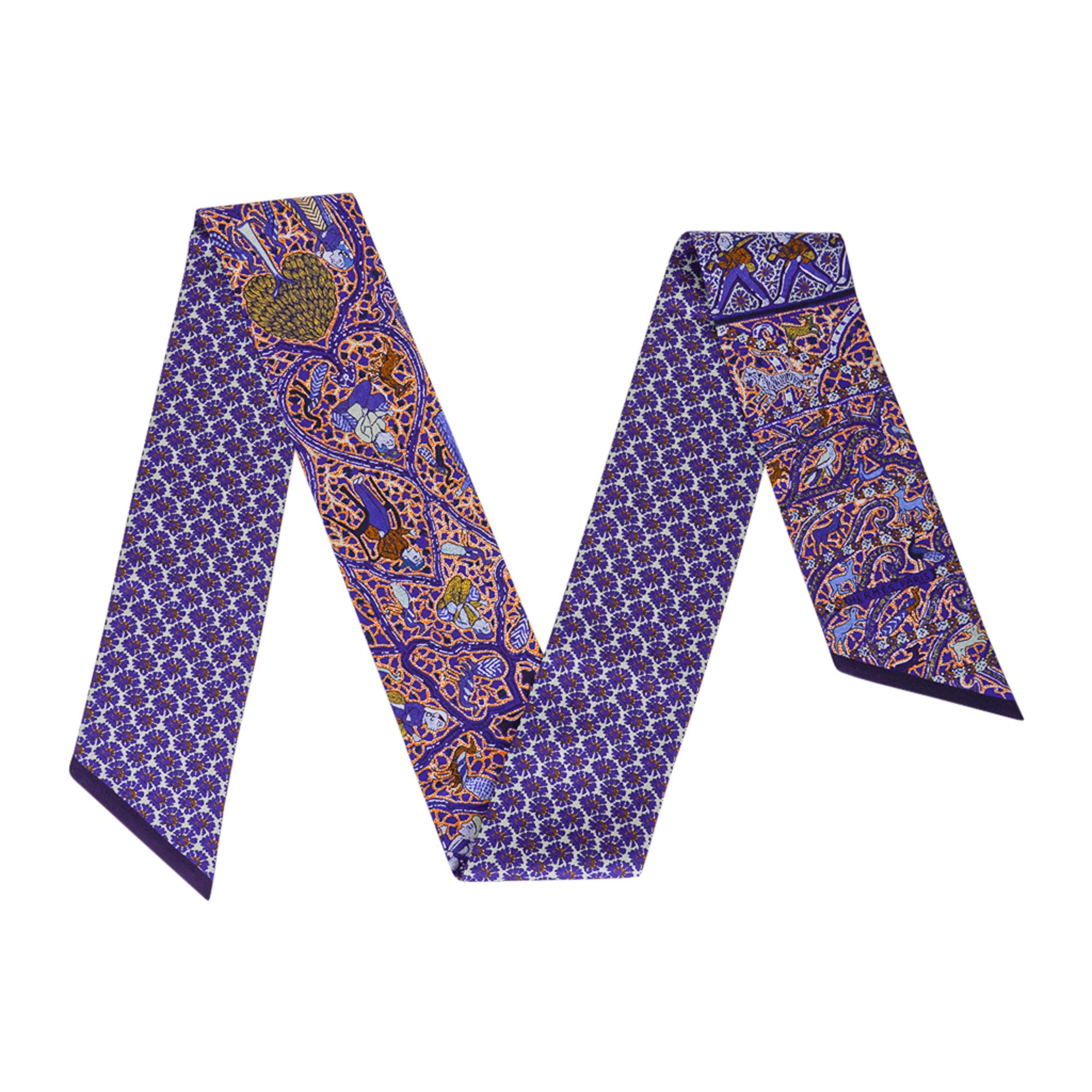 Hermes Maxi Twilly Slim Lalbhai Marine/ Ciel/ Abricot | Mightychic