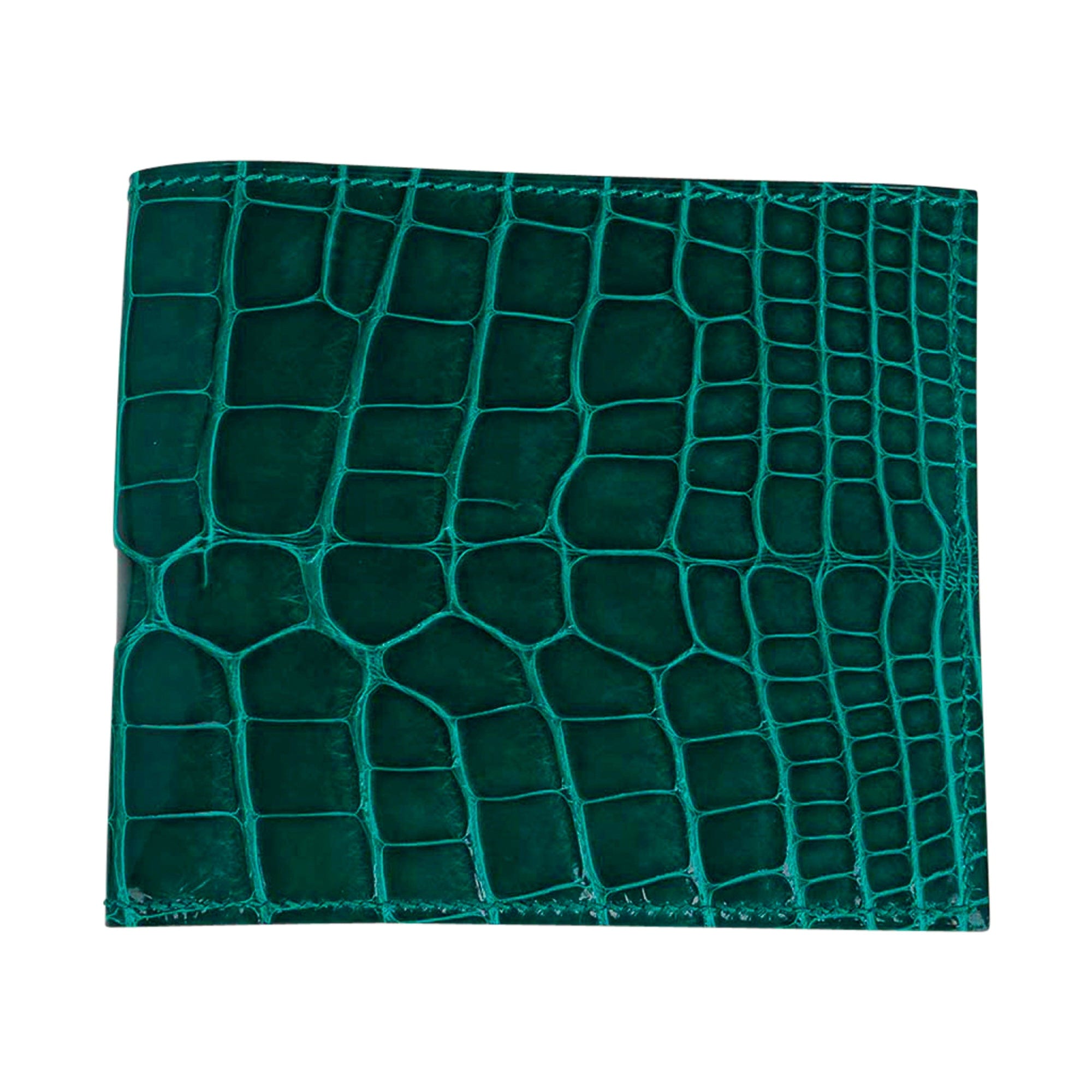 Hermes MC Copernic Wallet Emerald Alligator New w/Box Mightychic