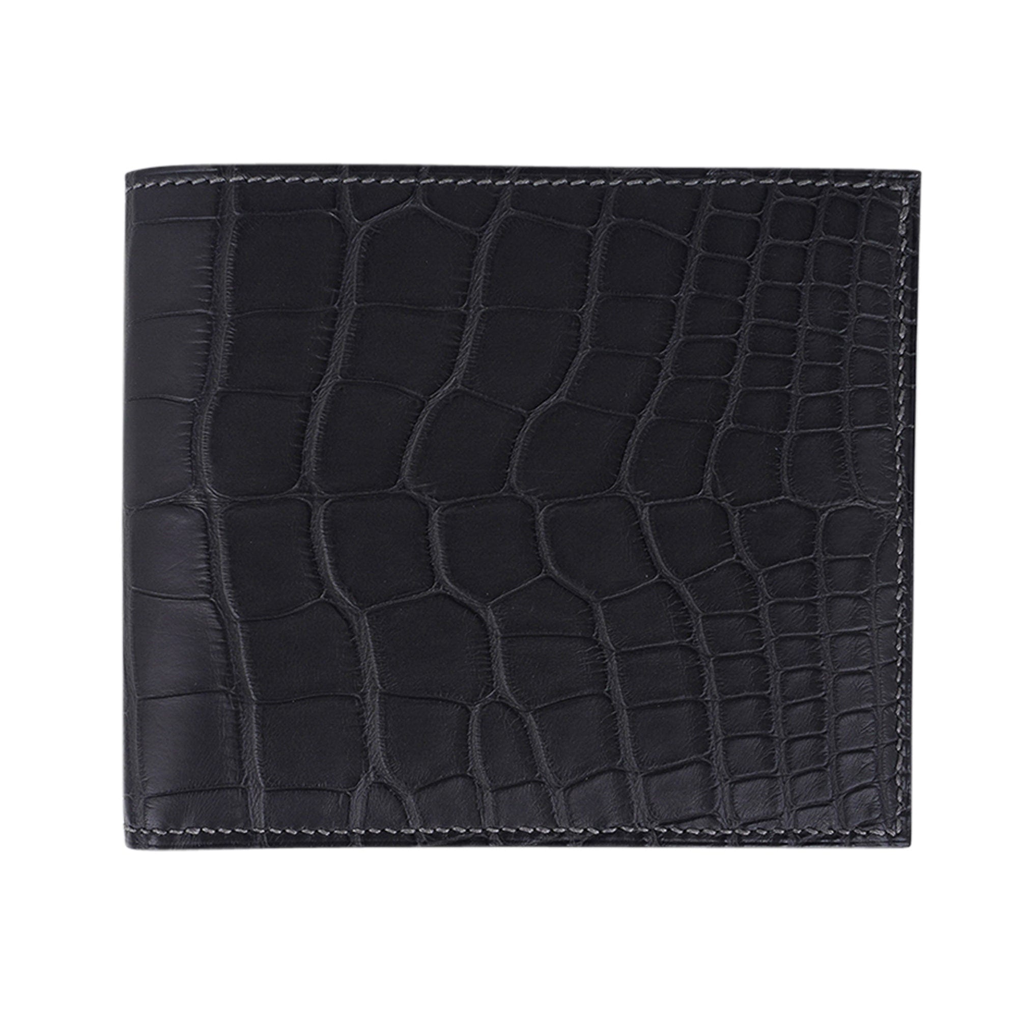 Hermes MC2 Copernic Wallet Graphite Matte Alligator New w/Box