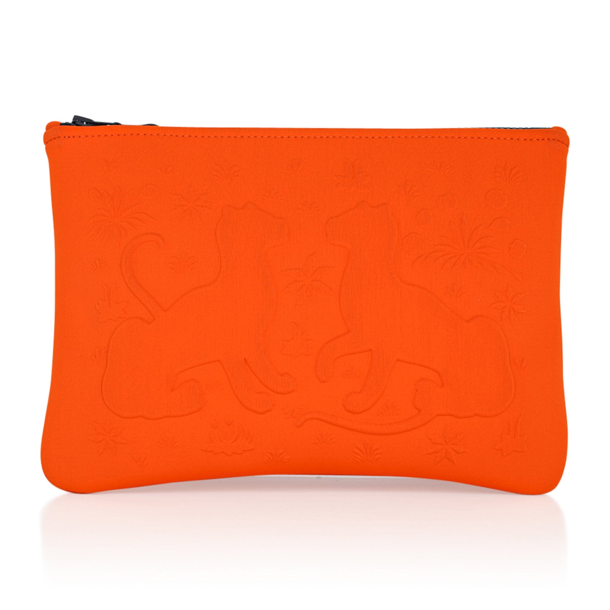 HERMES レザー ケース Hermès Neobain Les Léopards Case Orange Medium Model