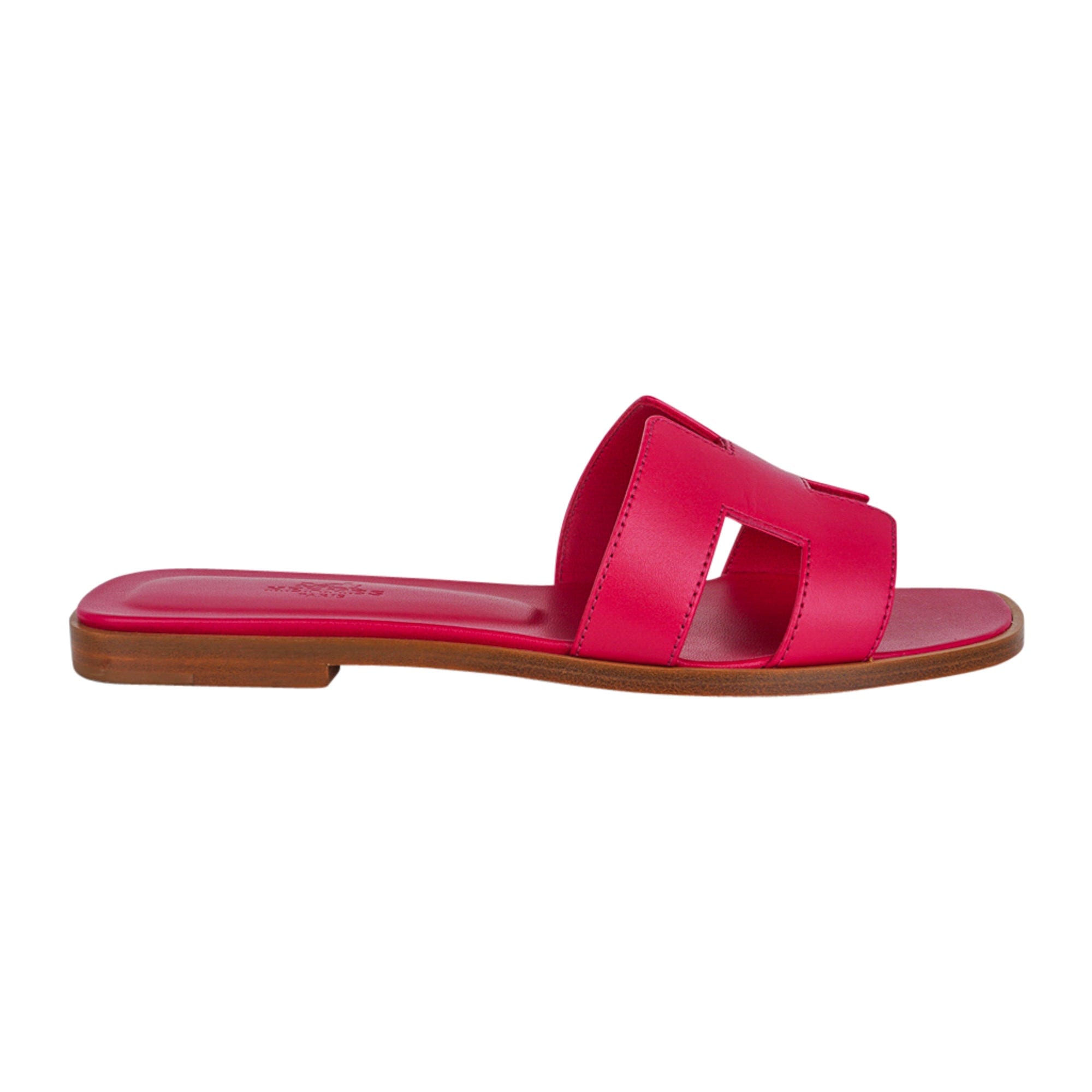 Hermes Oran Sandal Rose Sorbet Leather Flats 37 | Mightychic