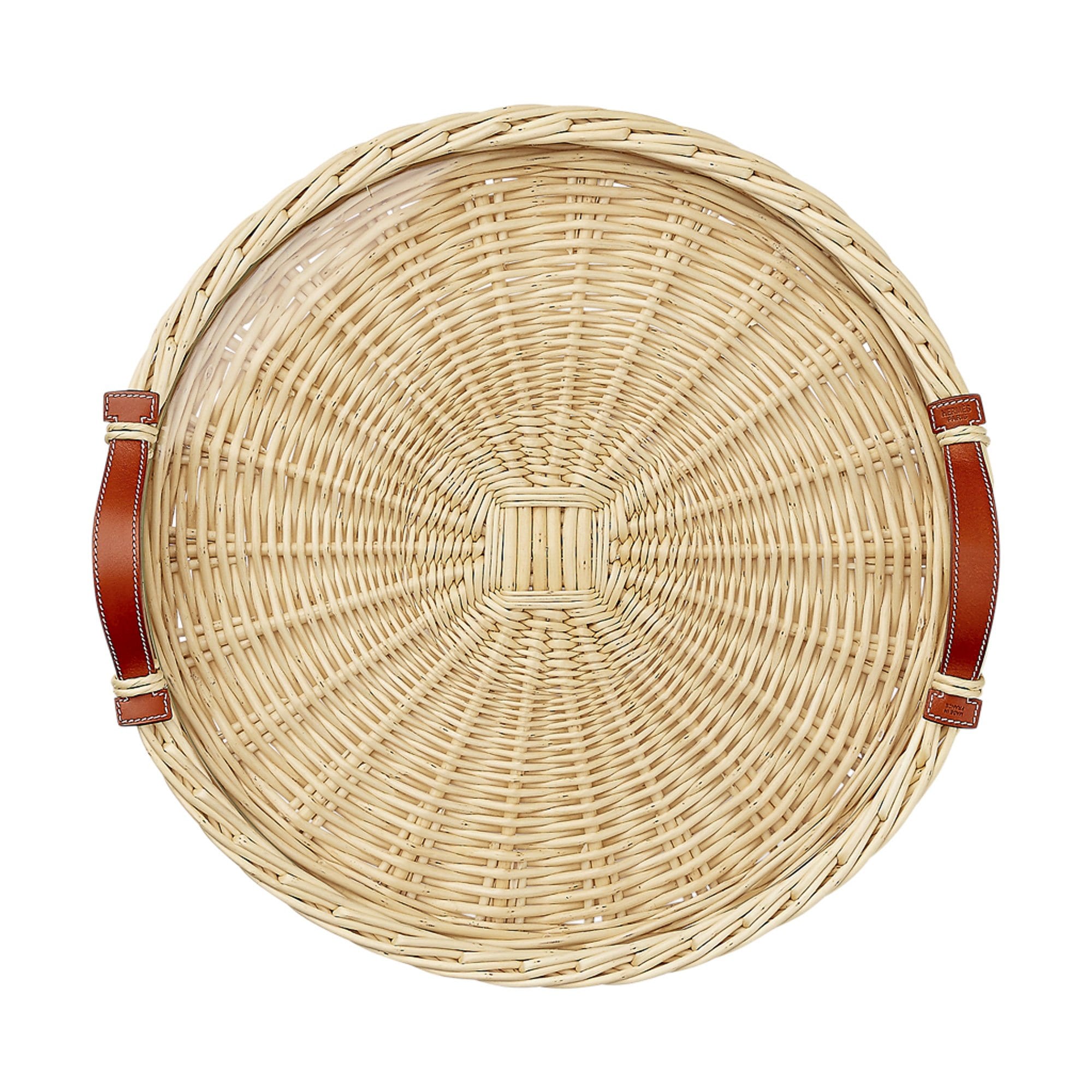 Hermès Osier Round Serving Tray – Small Model