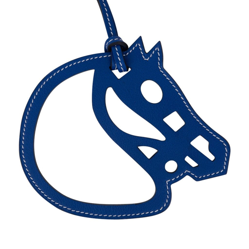 Hermes Bag Charm Paddock Cheval Electric Blue | Mightychic