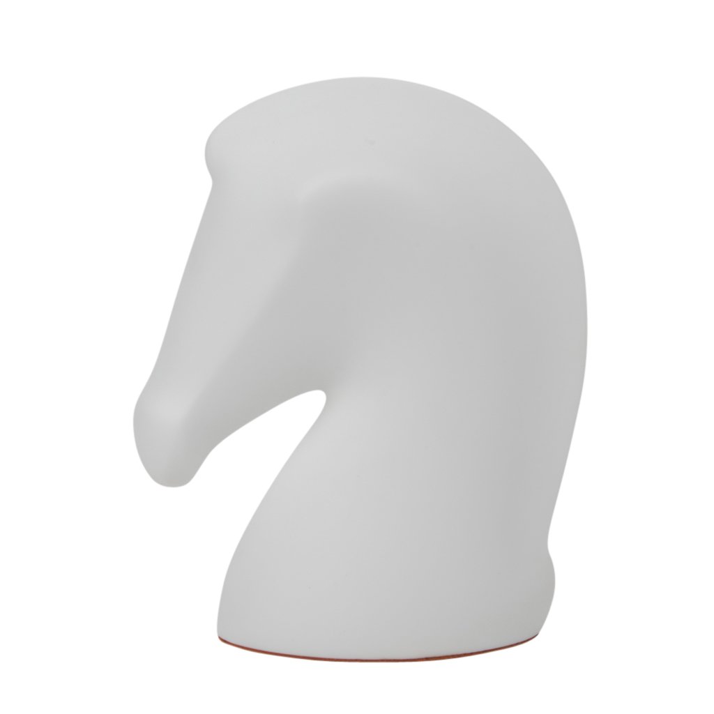HERMES ホワイト 馬頭　置物 Hermes Samarcande Horse Head Paperweight White Biscuit Porcelain