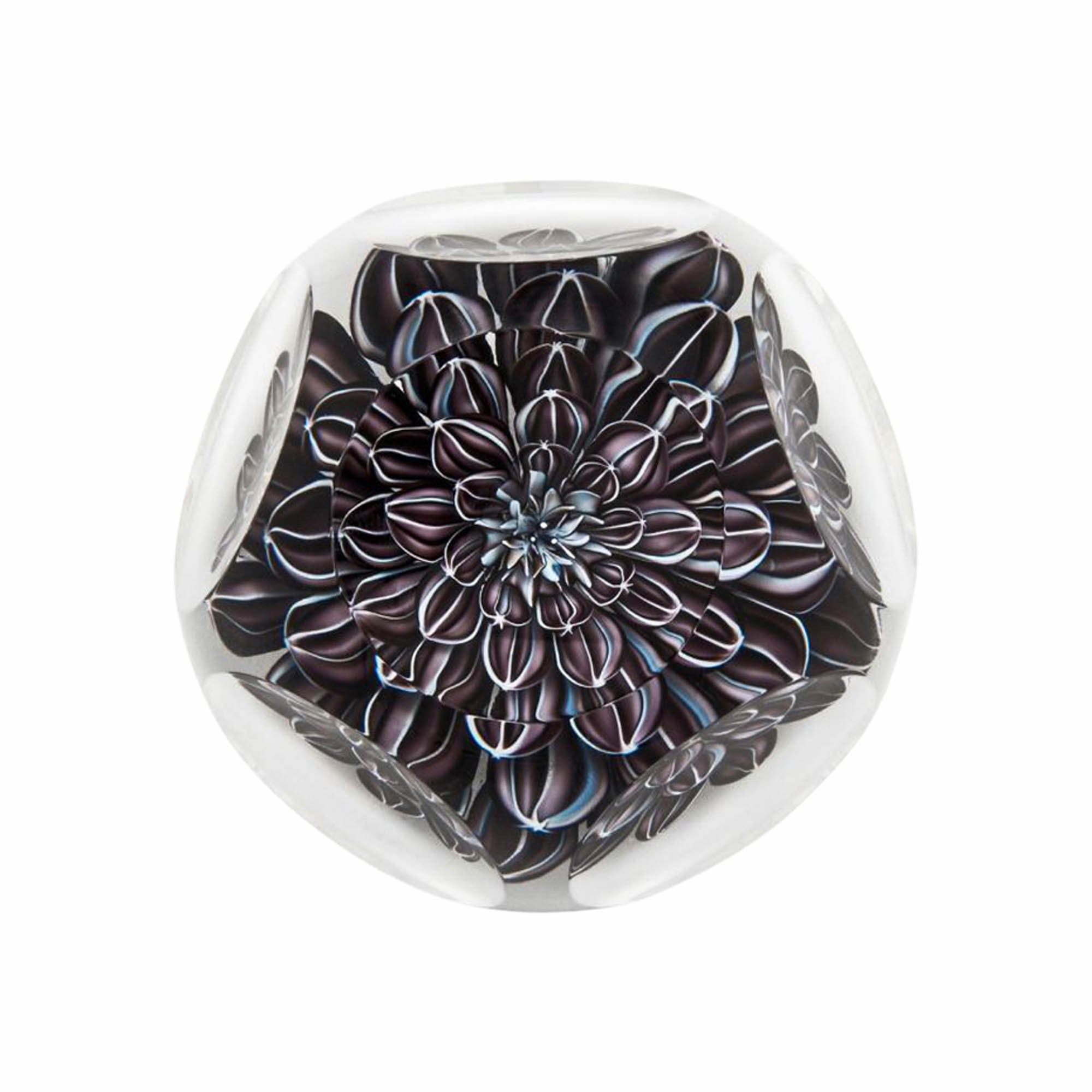 Hermès Saint-Louis Crystal Dahlia Noir Paperweight Limited Edition