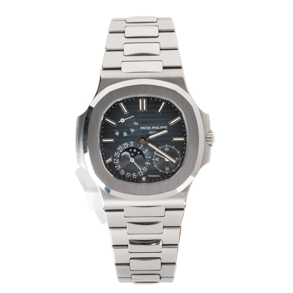 インテリア時計 Patek Philippe GENEVE TIFFANY&CO SILVER Patek Philippe Tiffany & Co Nautilus 5712/1A Steel Watch Very Rare