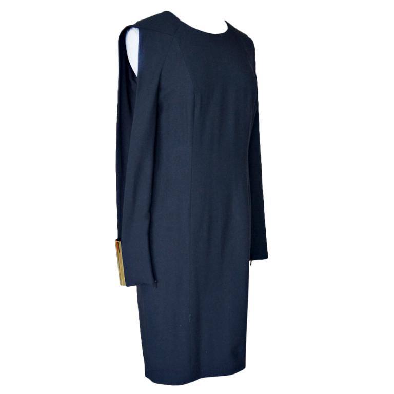 Gucci Dress Gold Cuff with Open Slit Sleeve 40 | Mightychic