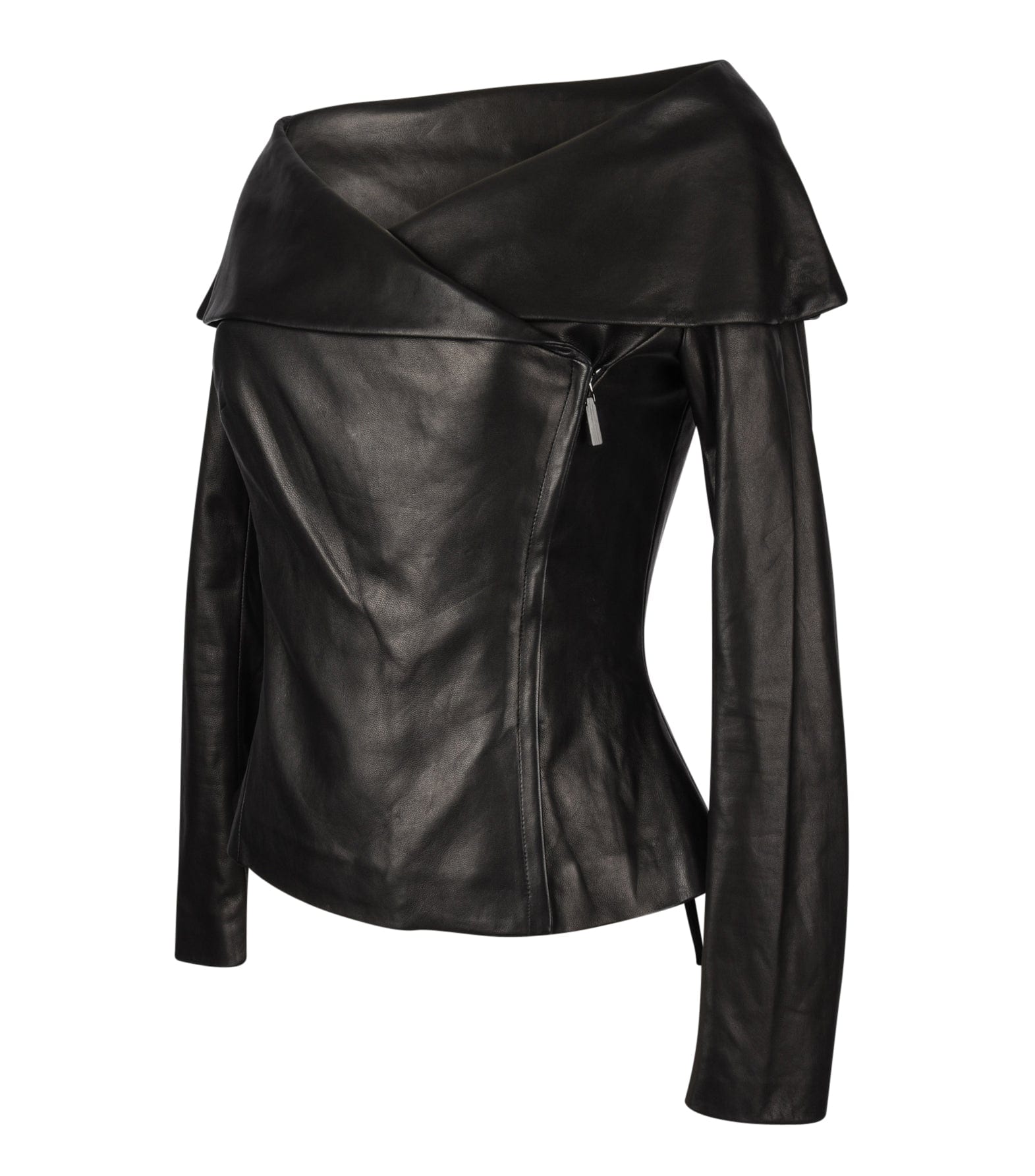 ジャケット・アウター Ralph Lauren lamb leather jacket size 2 Lauren Ralph Lauren Lambskin Leather Long Sleeve Moto