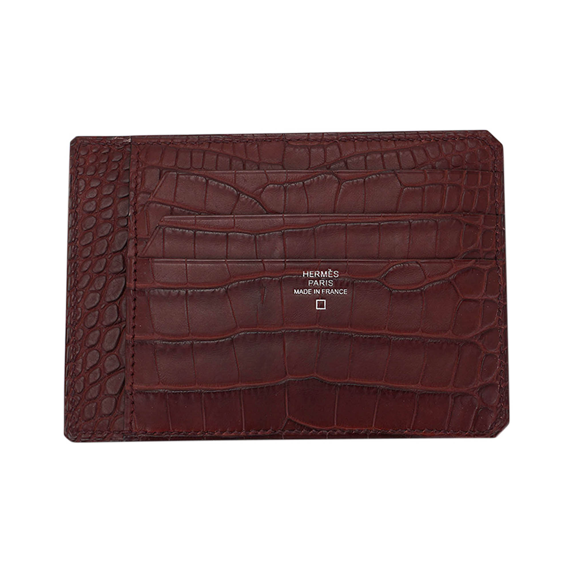 Hermes City 8CC Card Holder Rouge H Matte Alligator | Mightychic