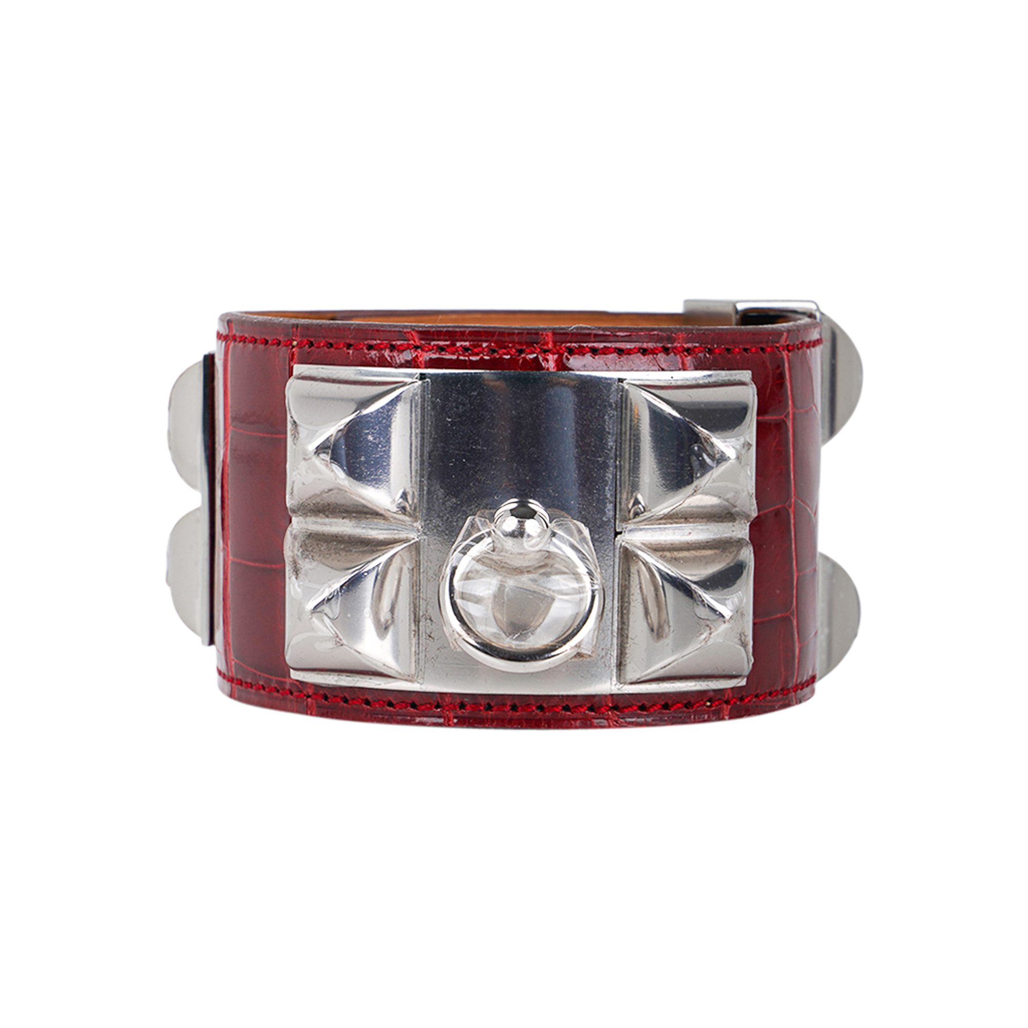 Hermes CDC Collier de Chien Alligator Bracelet | Mightychic