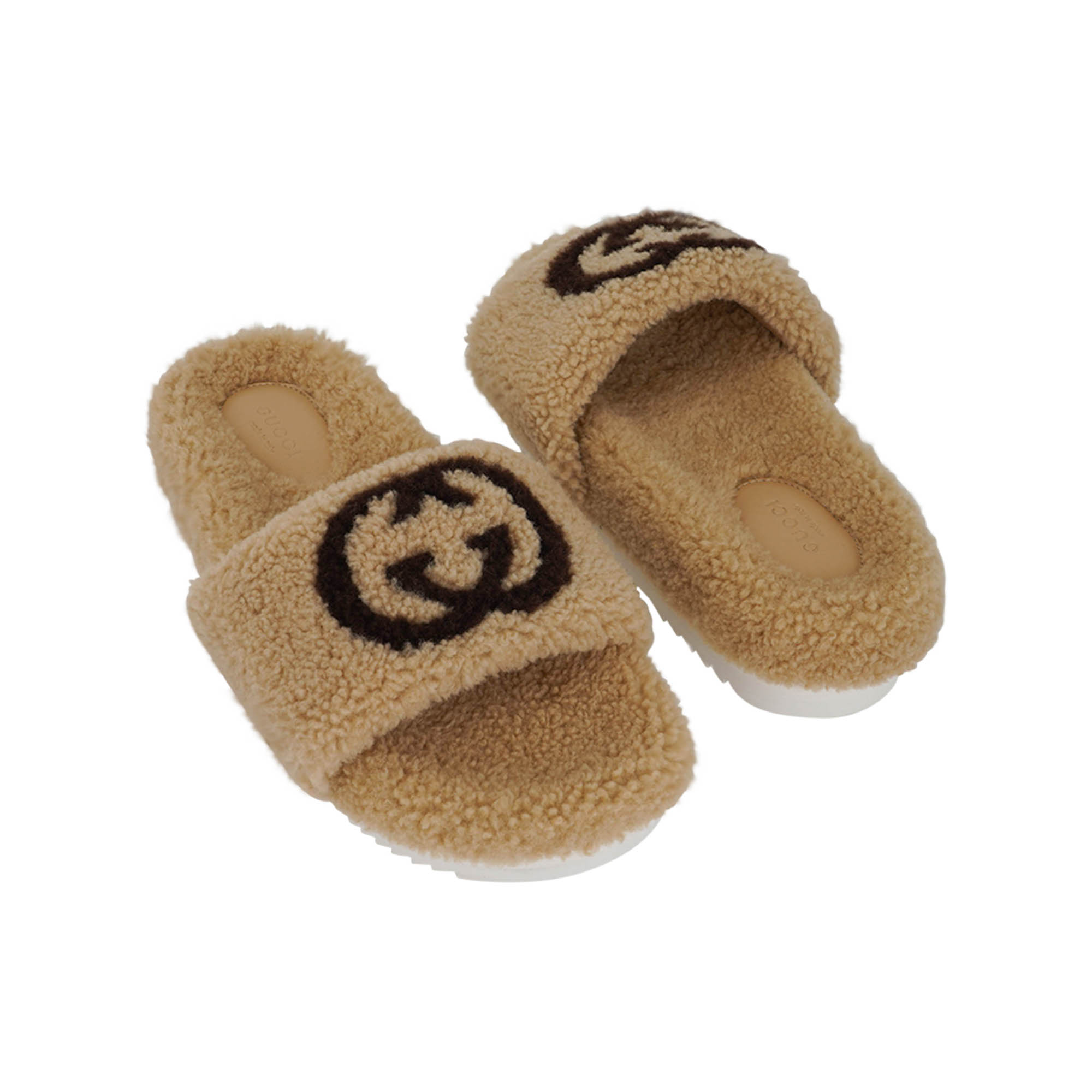Gucci Eileen Merino Wool Slide Sandals Butterscotch – Mightychic